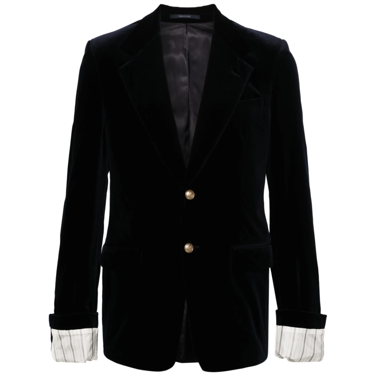 single-breasted velvet blazer