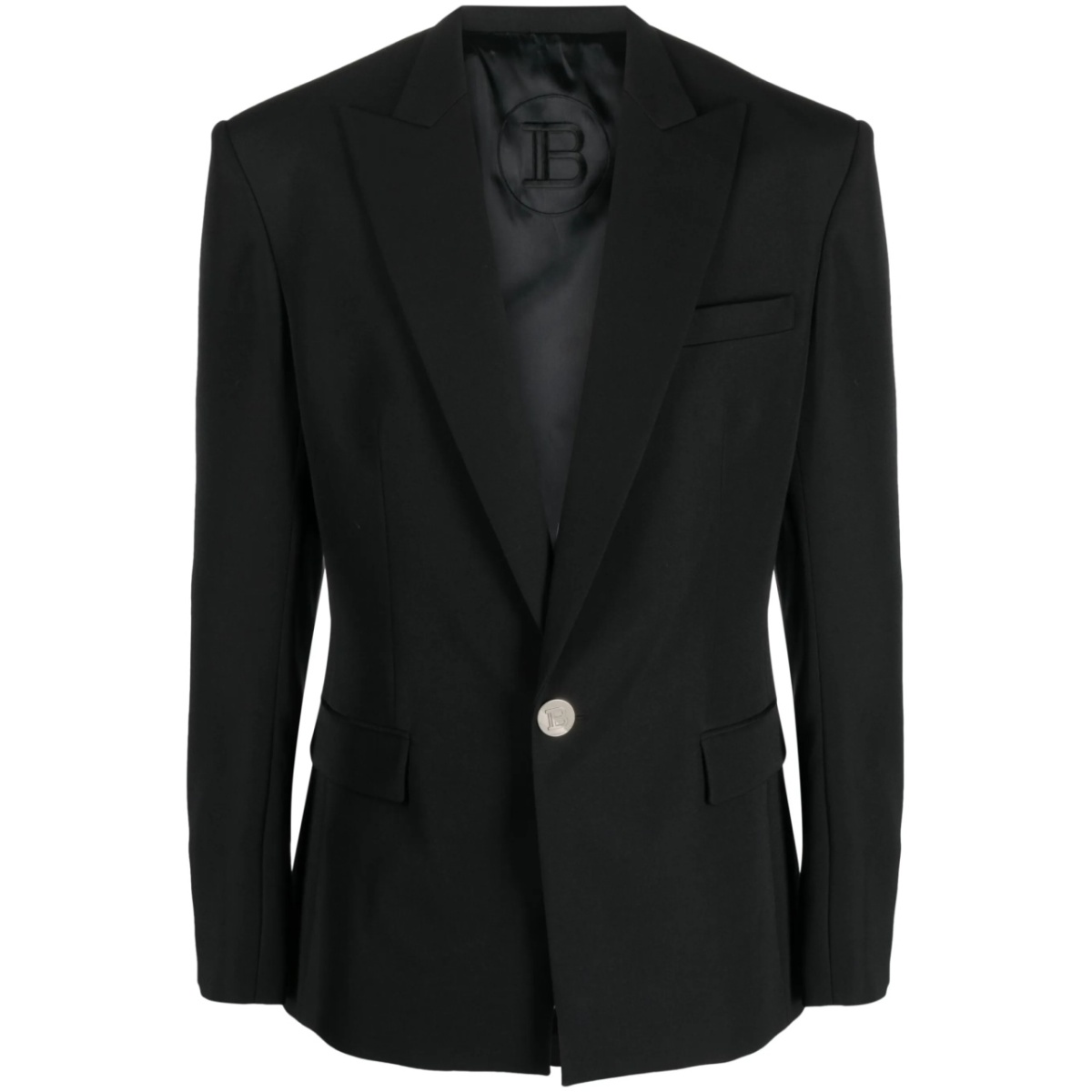 single-breasted wool blazer
