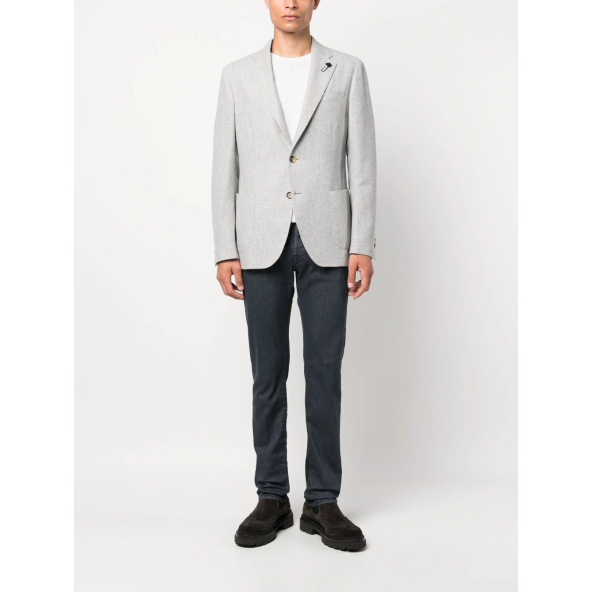 single-breasted wool-blend blazer - Img 2