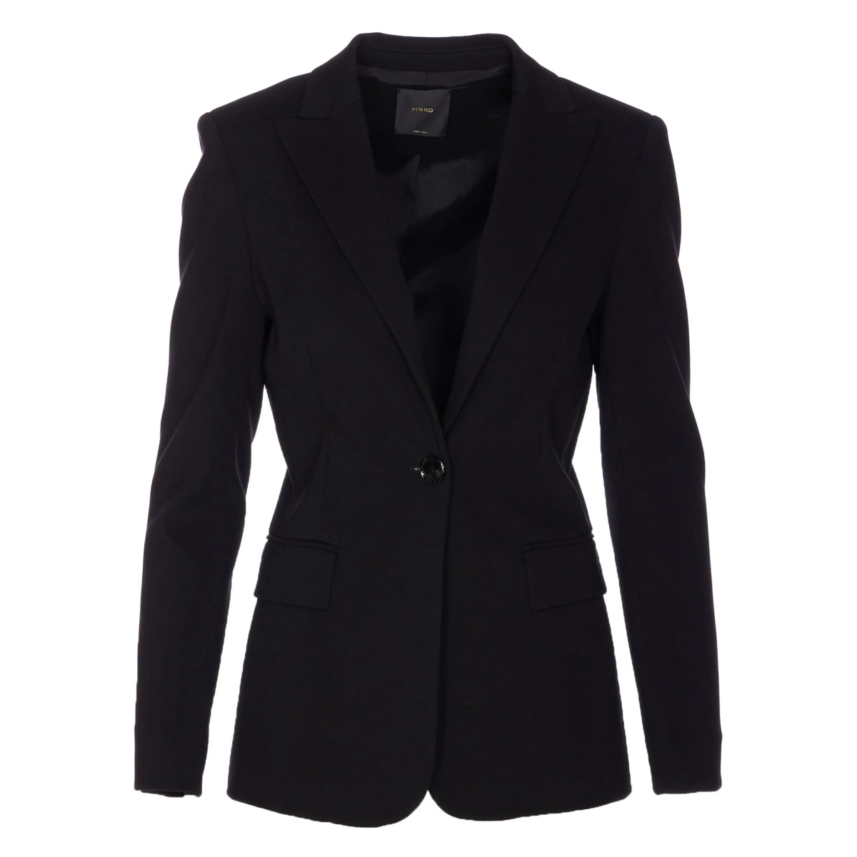 single-button V-neck jacket