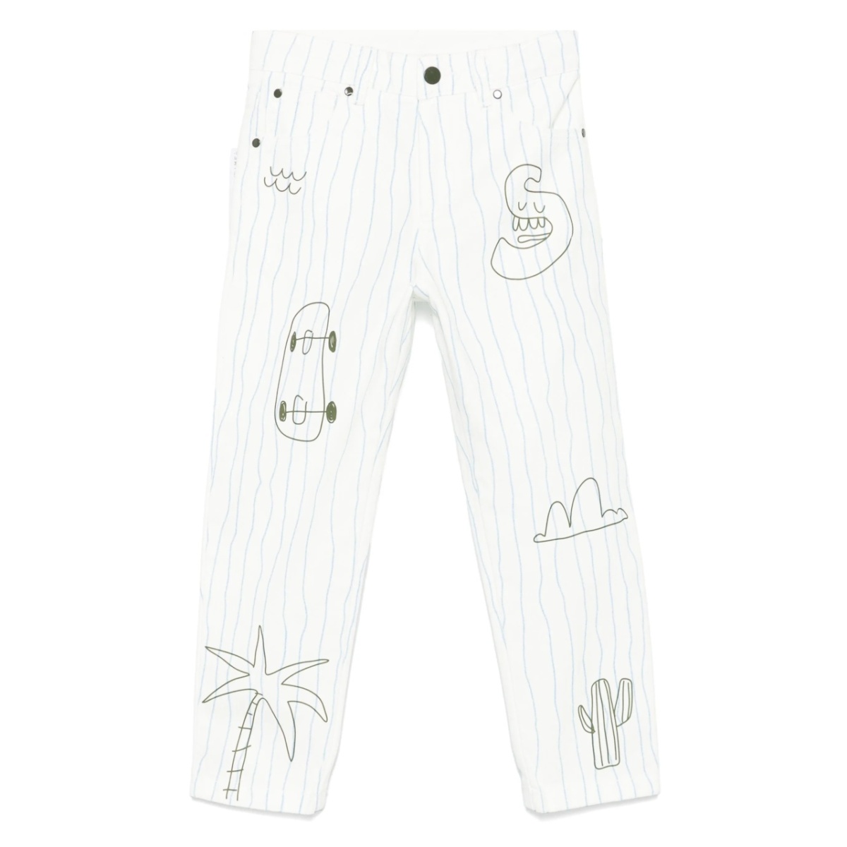 Skaterboard-print jeans