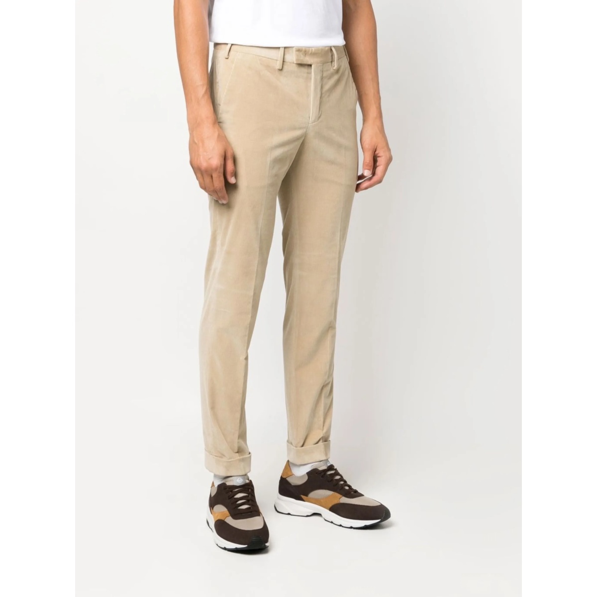 slim-cut corduroy trousers - Img 3