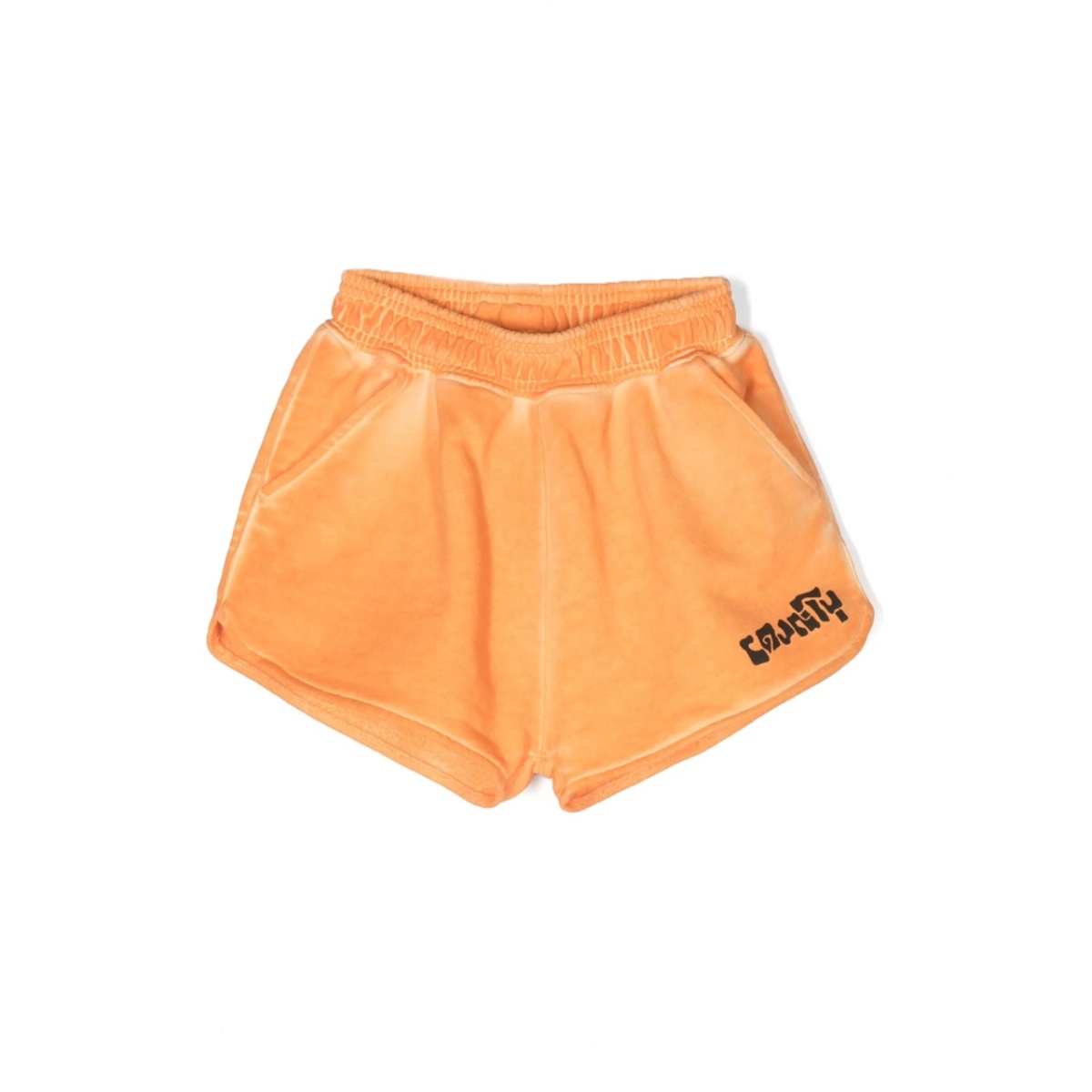 slogan-print cotton shorts