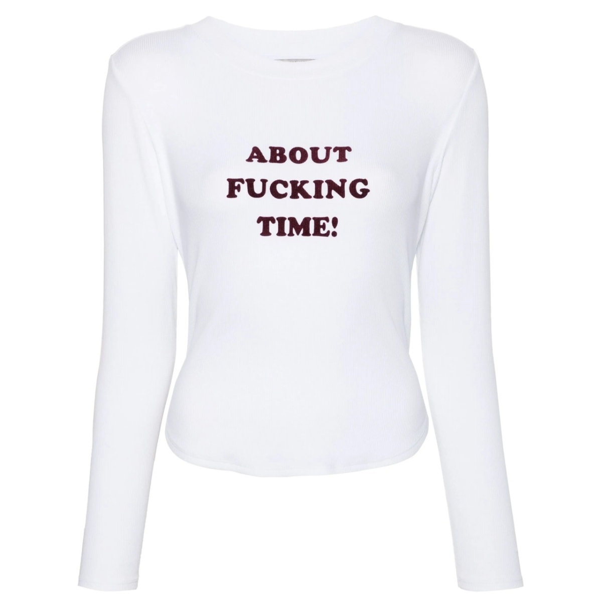 slogan-print T-shirt