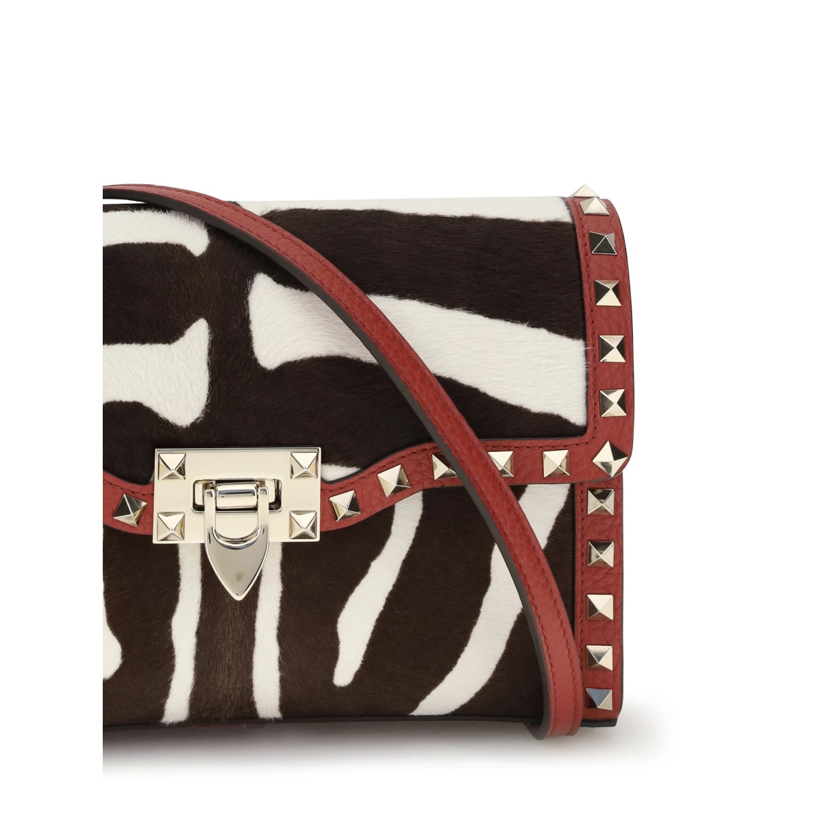 small Rockstud zebra-print shoulder bag - Img 3
