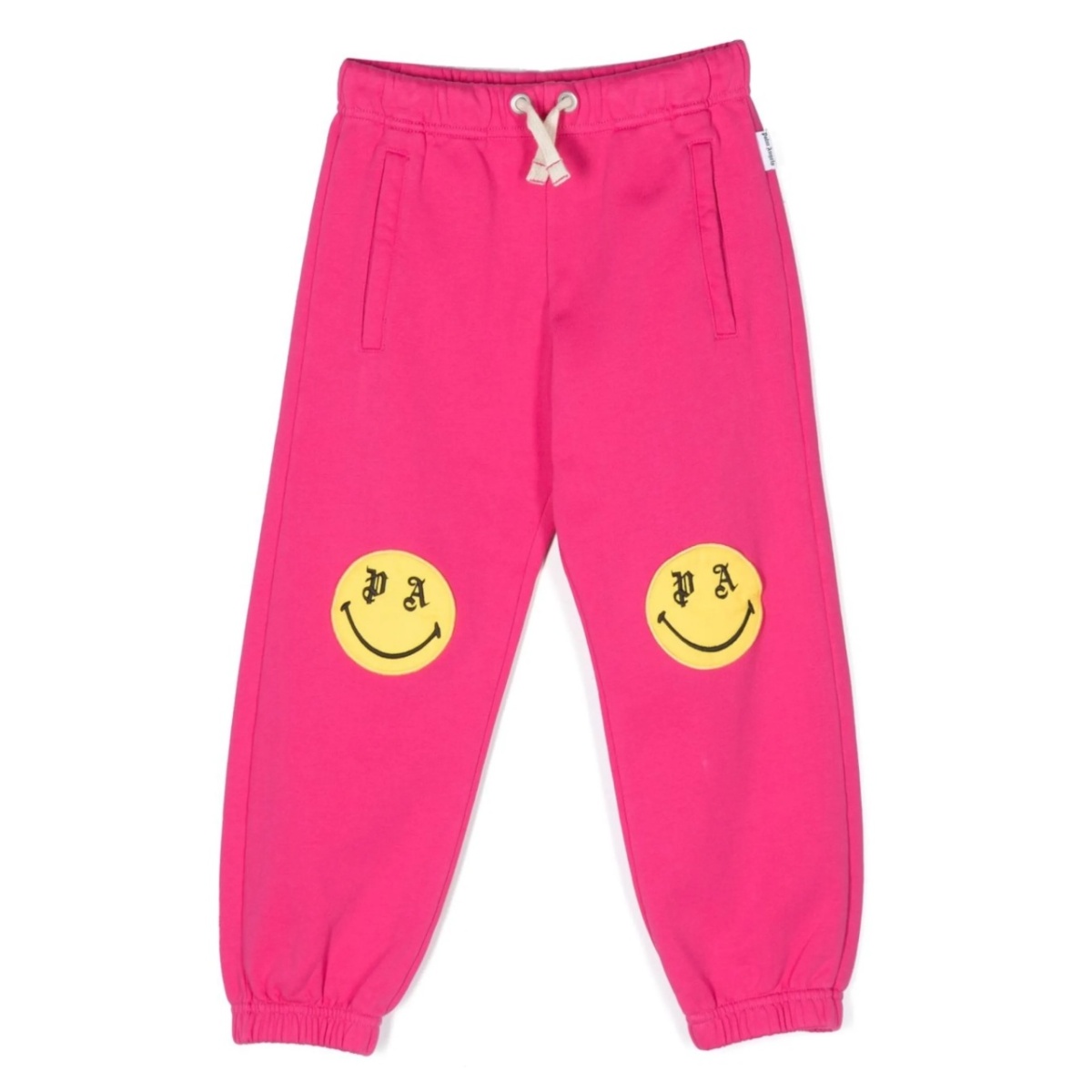 smiley-print track pants
