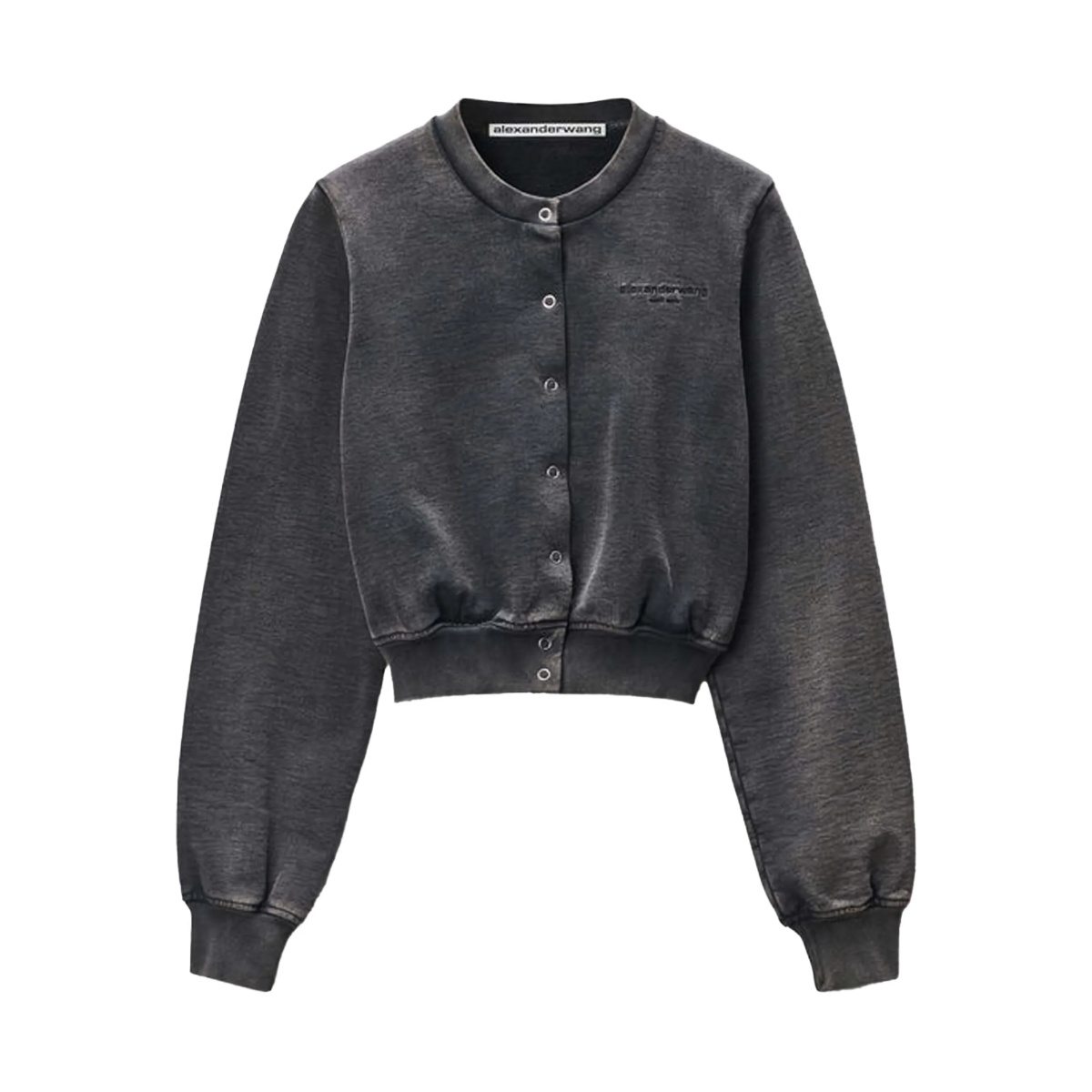 snap-buttons crew-neck sweatshirt