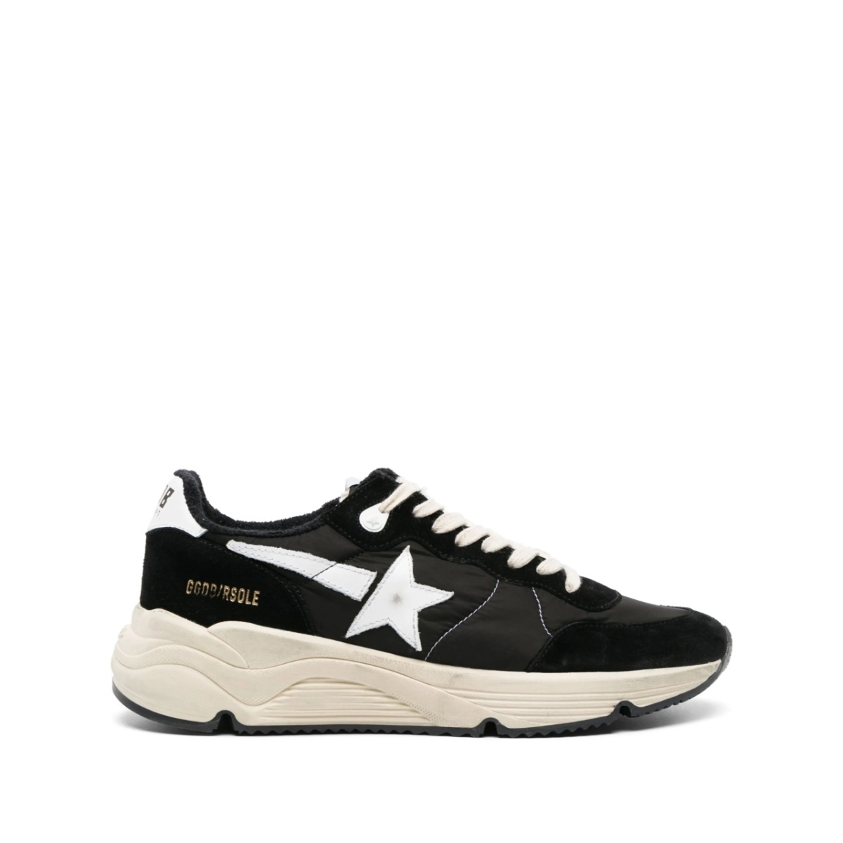star-patch lace-up sneakers