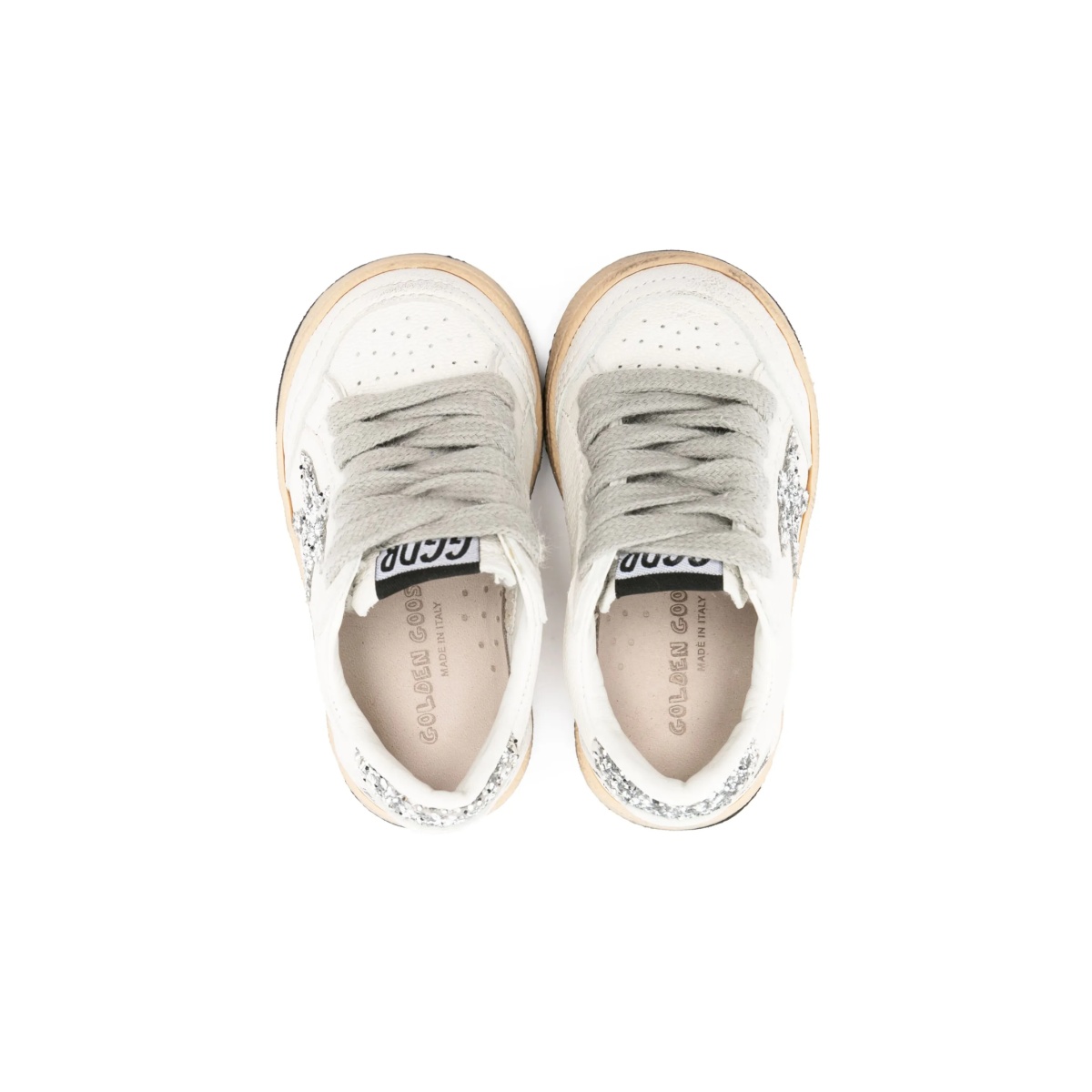 star-patch leather sneakers - Img 3