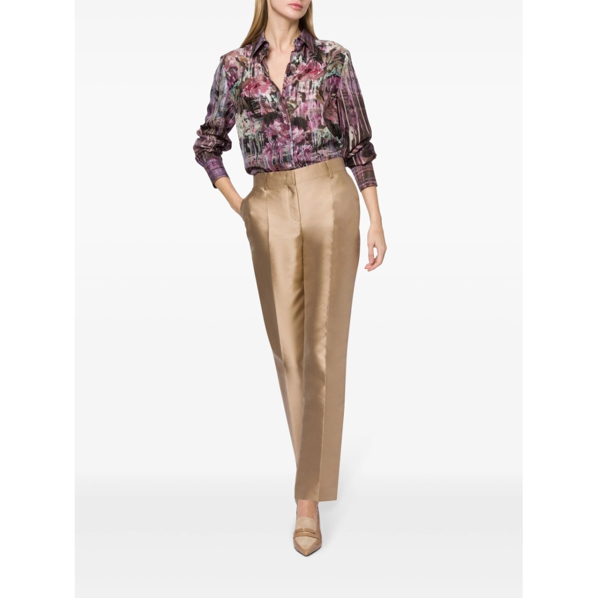 straight-leg tailored trousers - Img 2