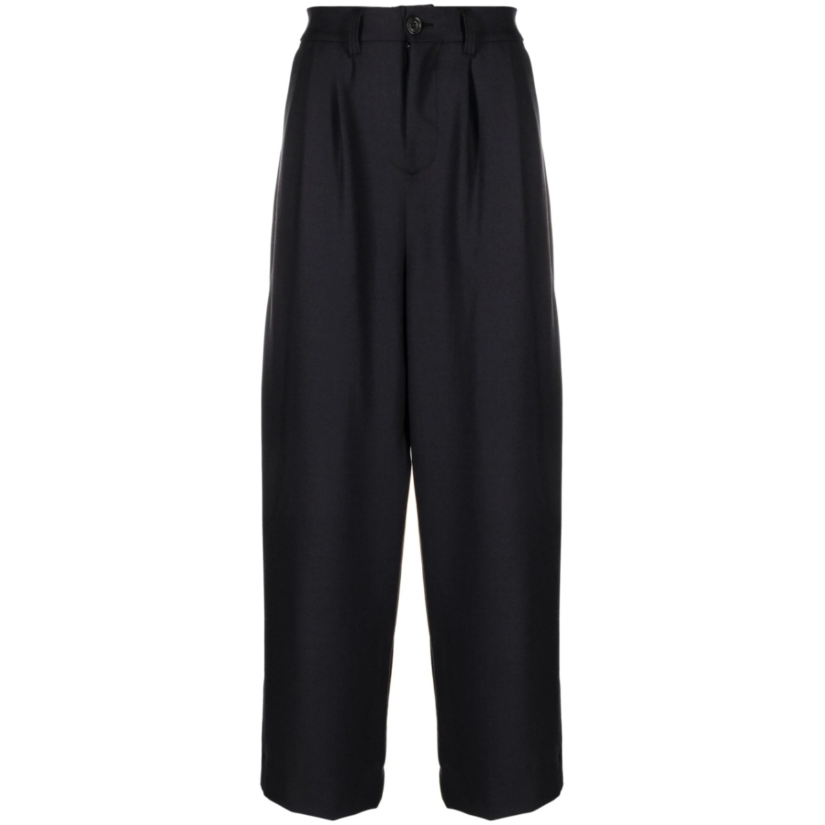 straight-leg wool-blend trousers