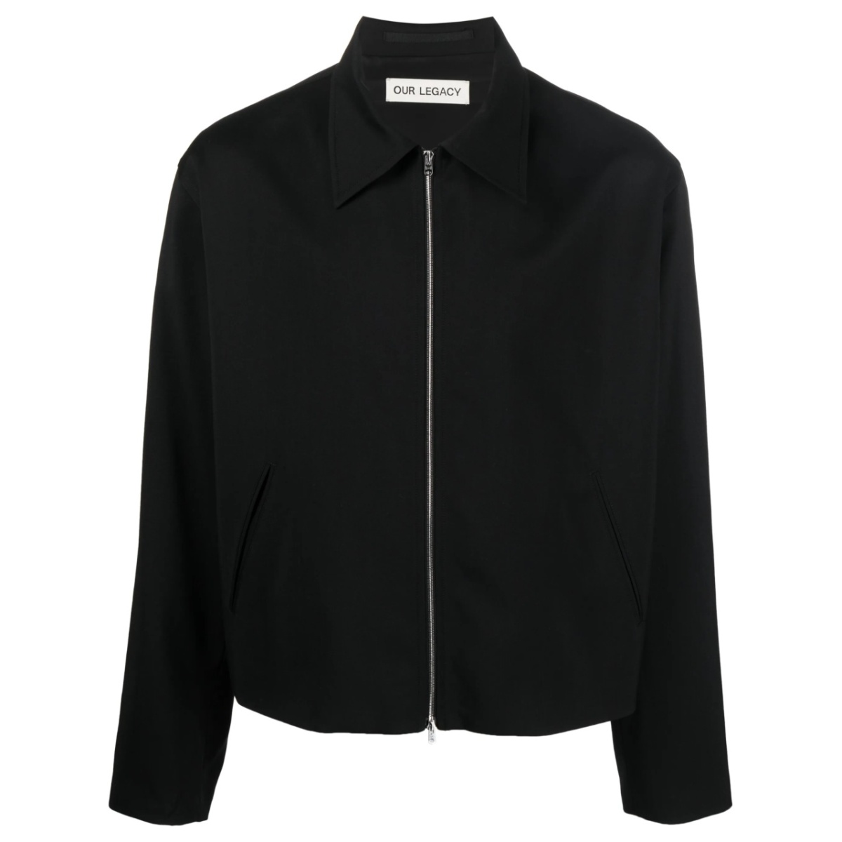 straight-point collar bomber jacket