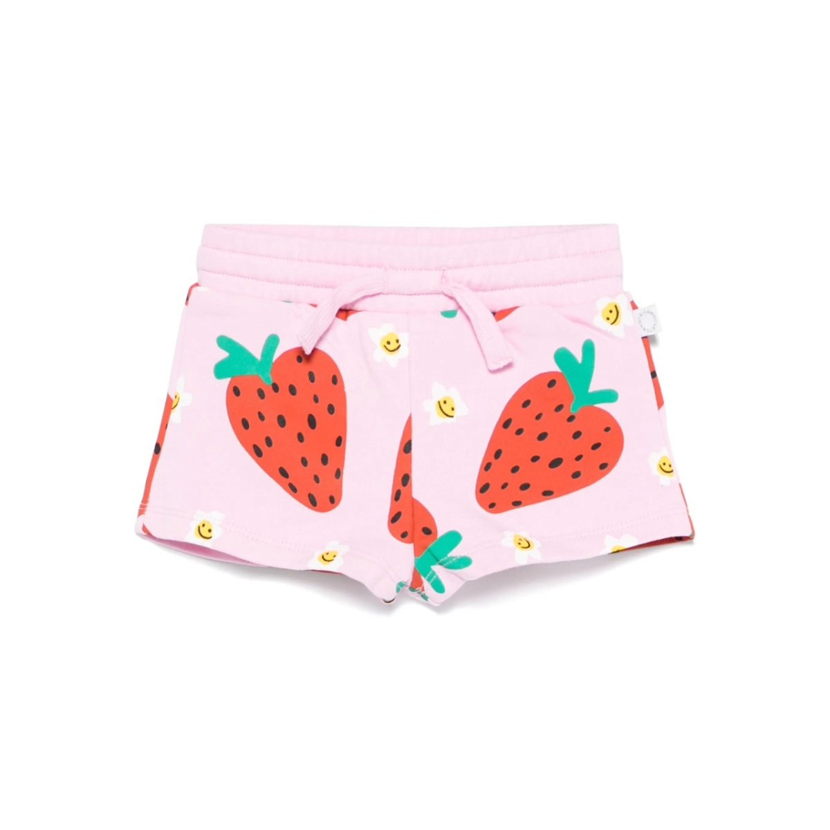 strawberry-print shorts