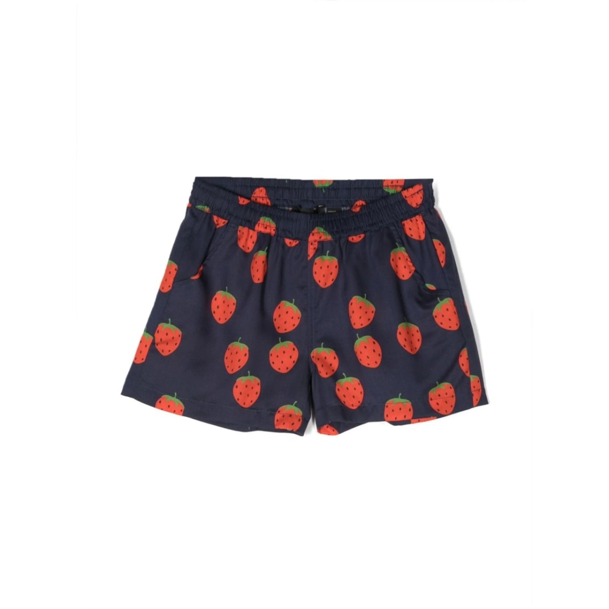 strawberry-print shorts