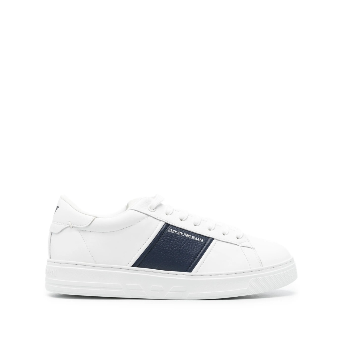 stripe-detail leather sneakers