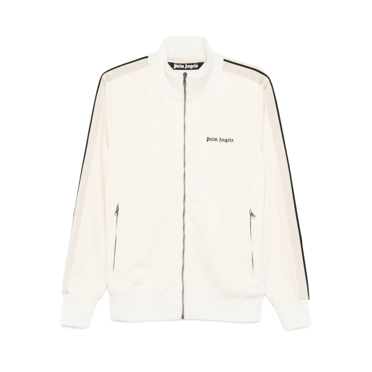 stripe-detail zip-up sweatshirt