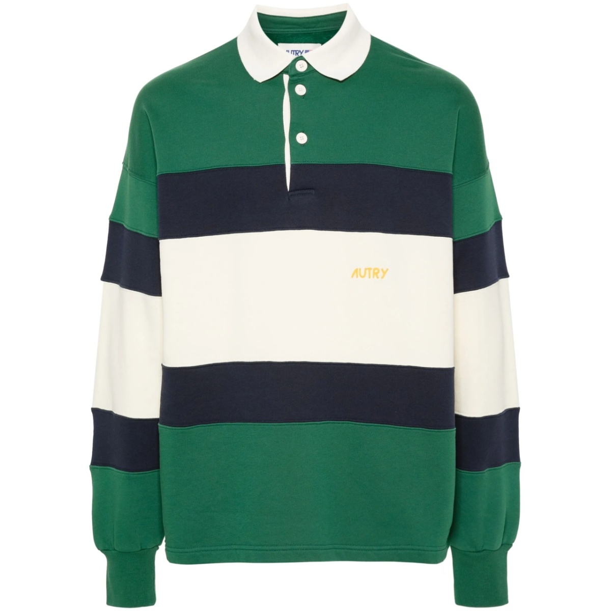 stripe-pattern polo shirt