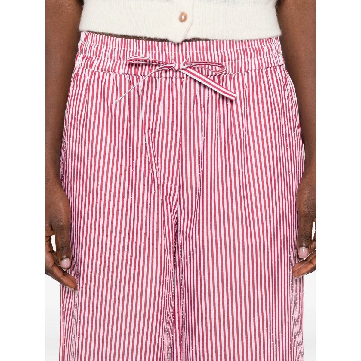 striped drawstring trousers - Img 5