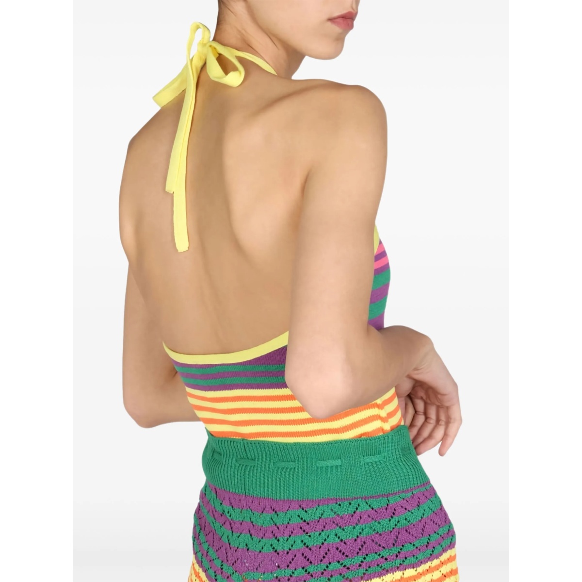 striped halter-neck top - Img 4