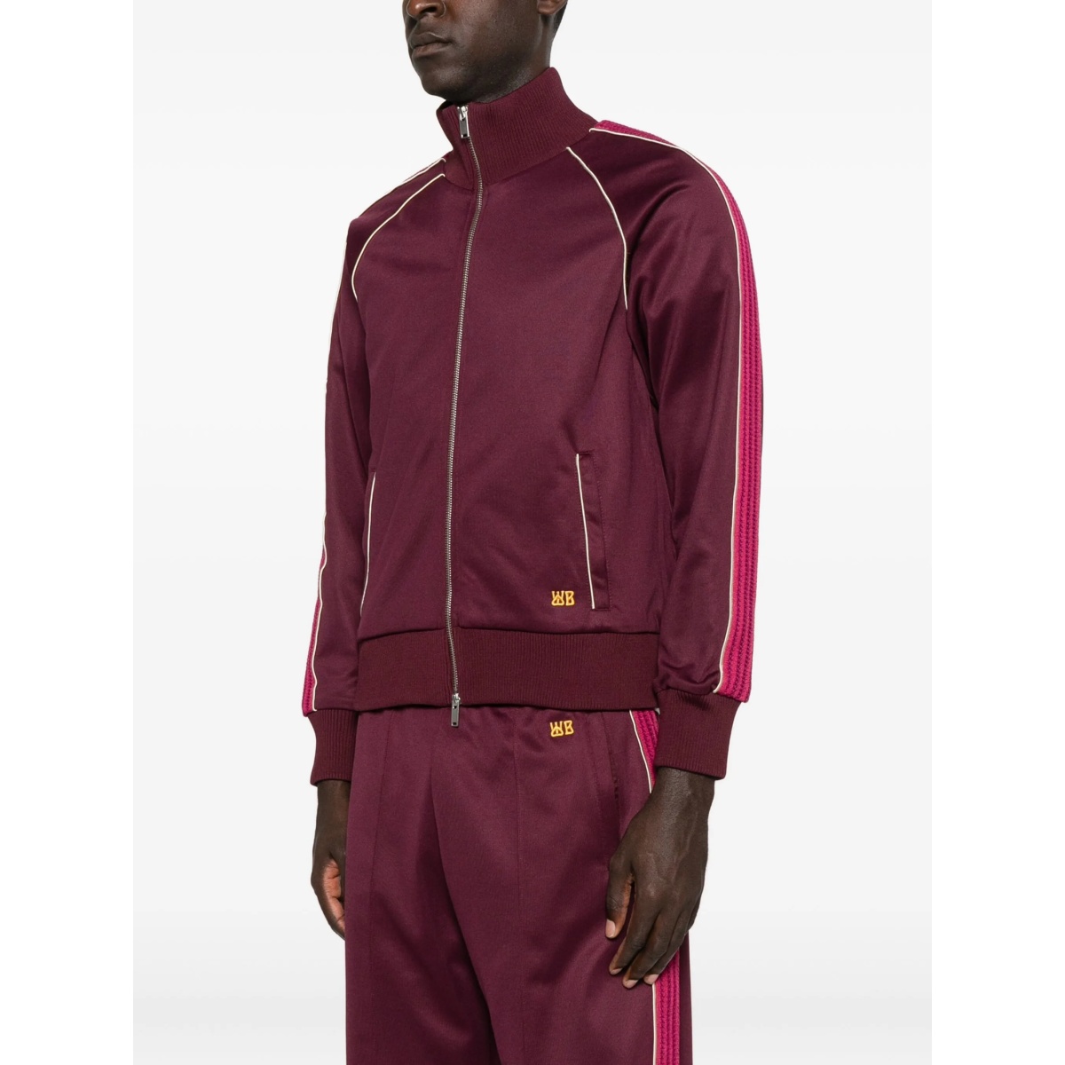 striped-panel zip-up track top - Img 3