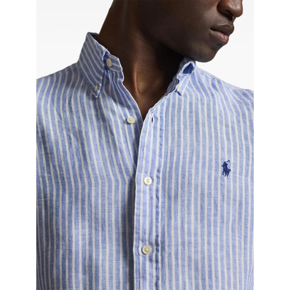 striped pony linen shirt - Img 5