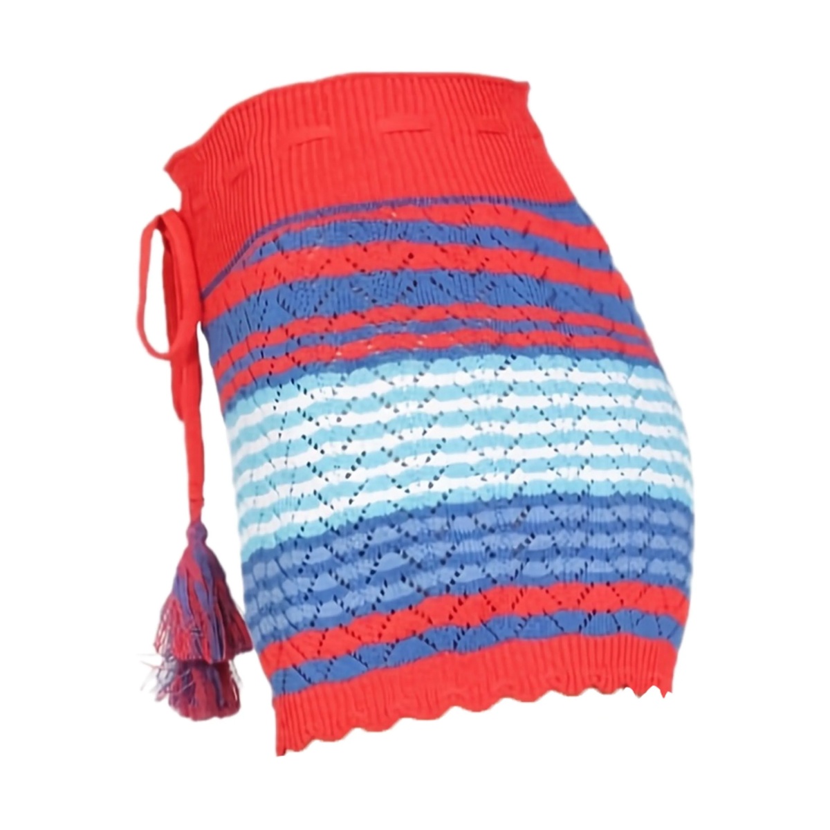 striped tassel-detail shorts - Img 3