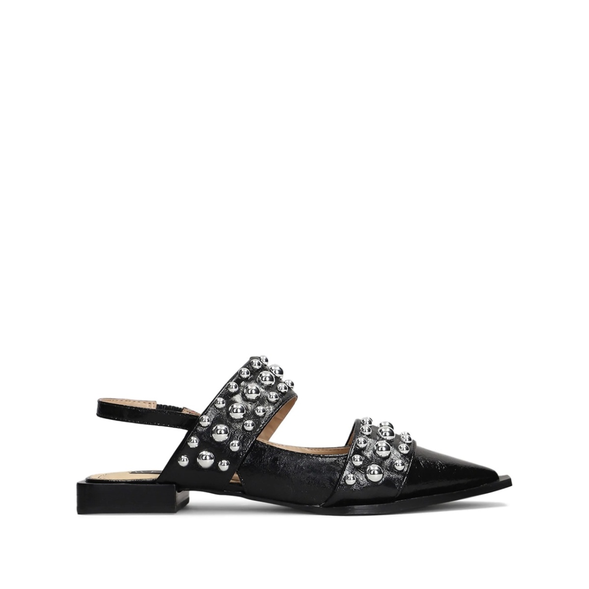 stud-embellished ballet flats