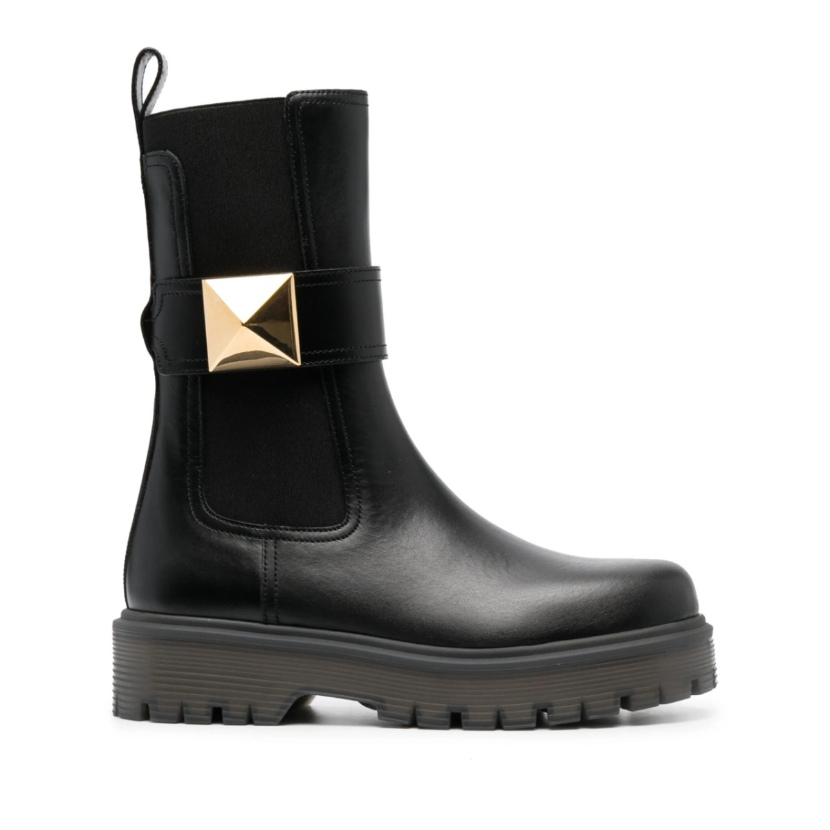 stud-embellished leather boots