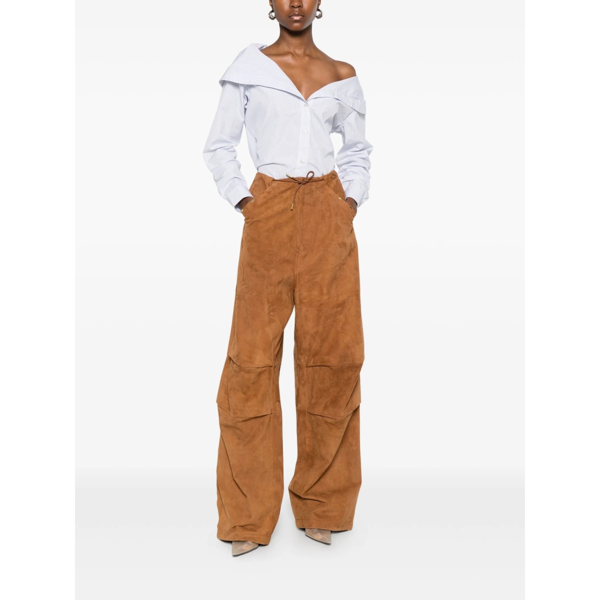 suede palazzo trousers - Img 2