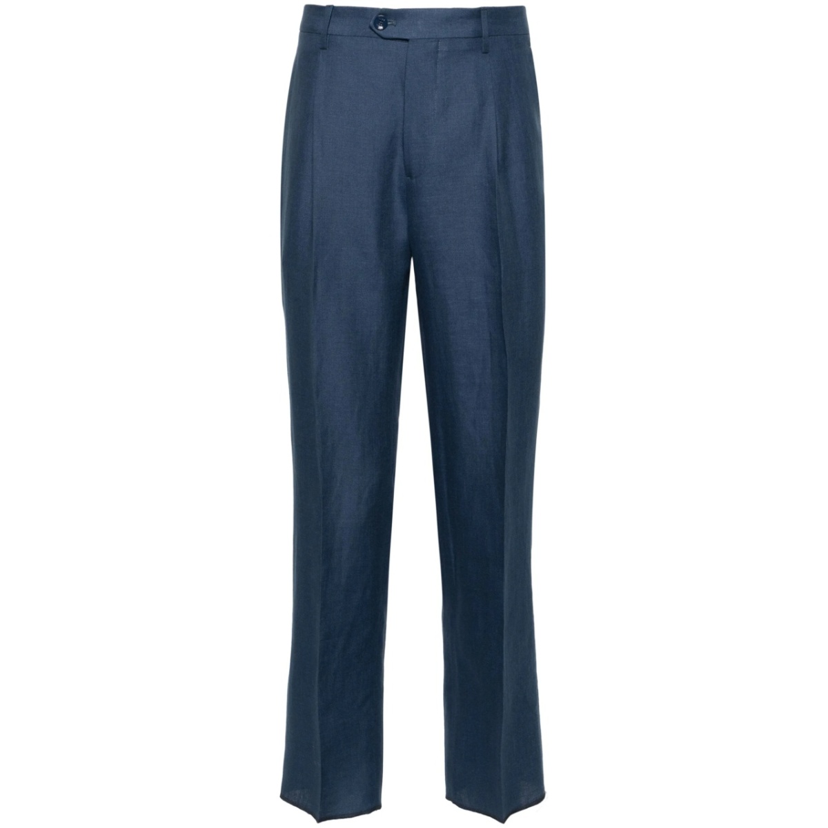 tapered linen-blend trousers