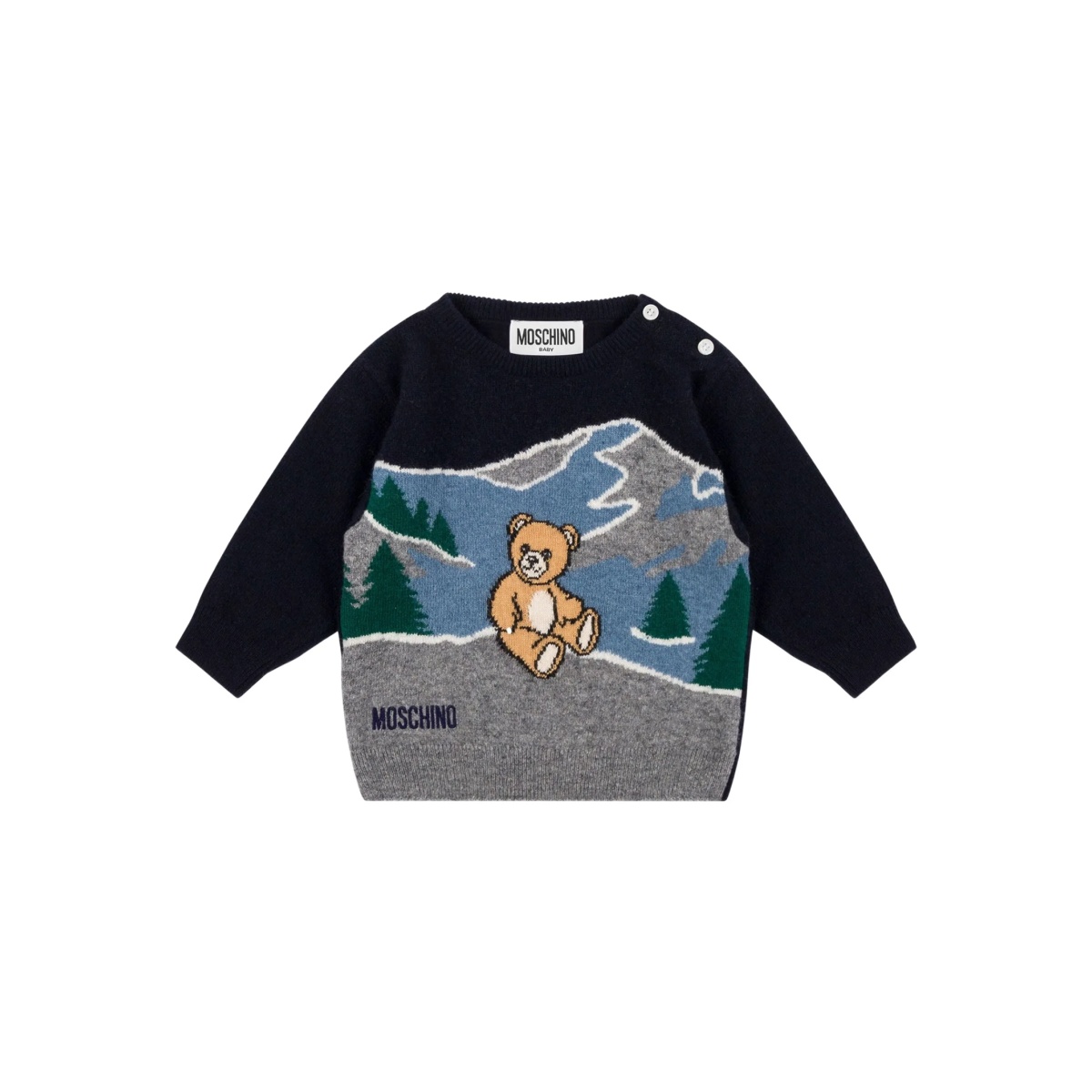 teddy bear embroidered sweater
