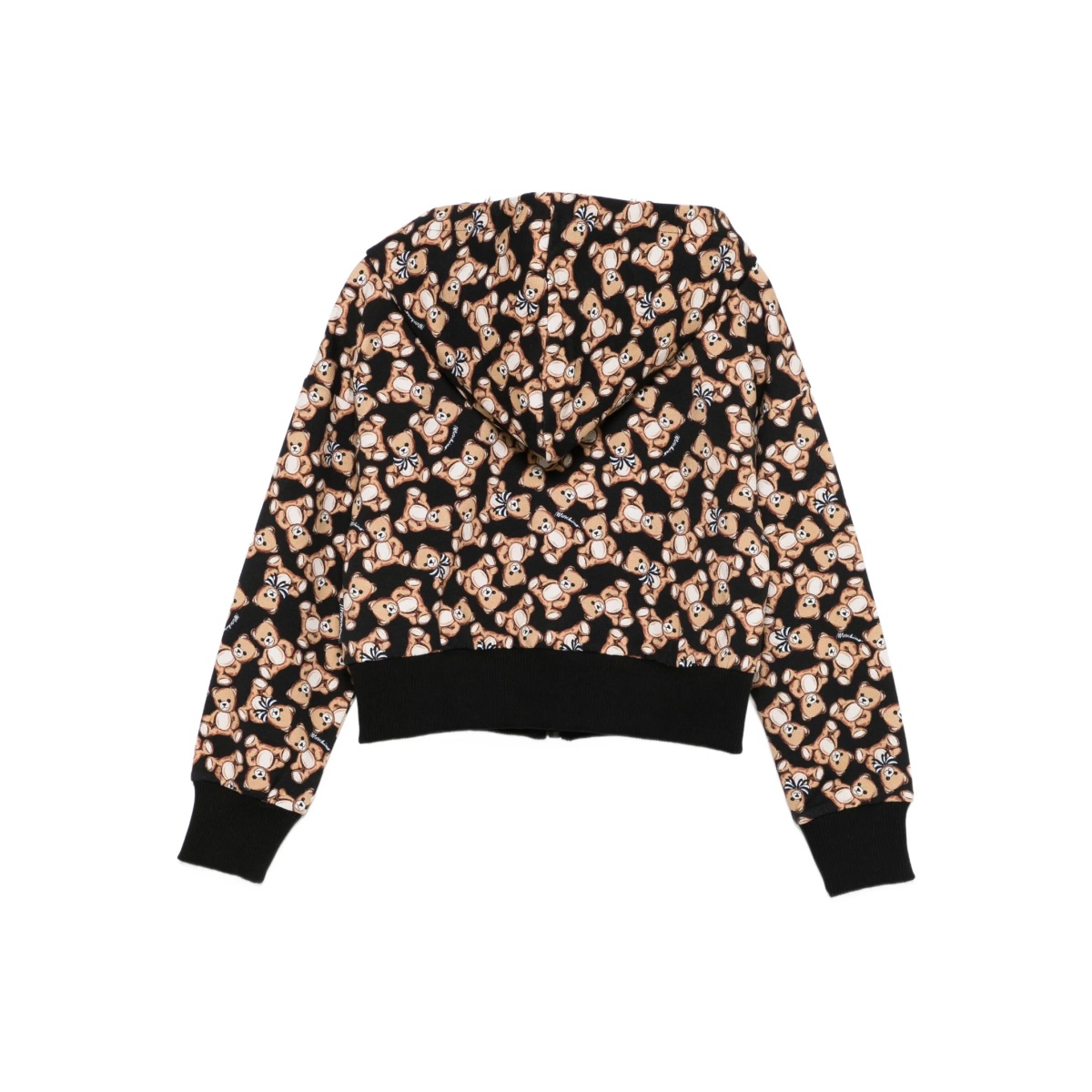 teddy-print zip-fastening hoodie - Img 2