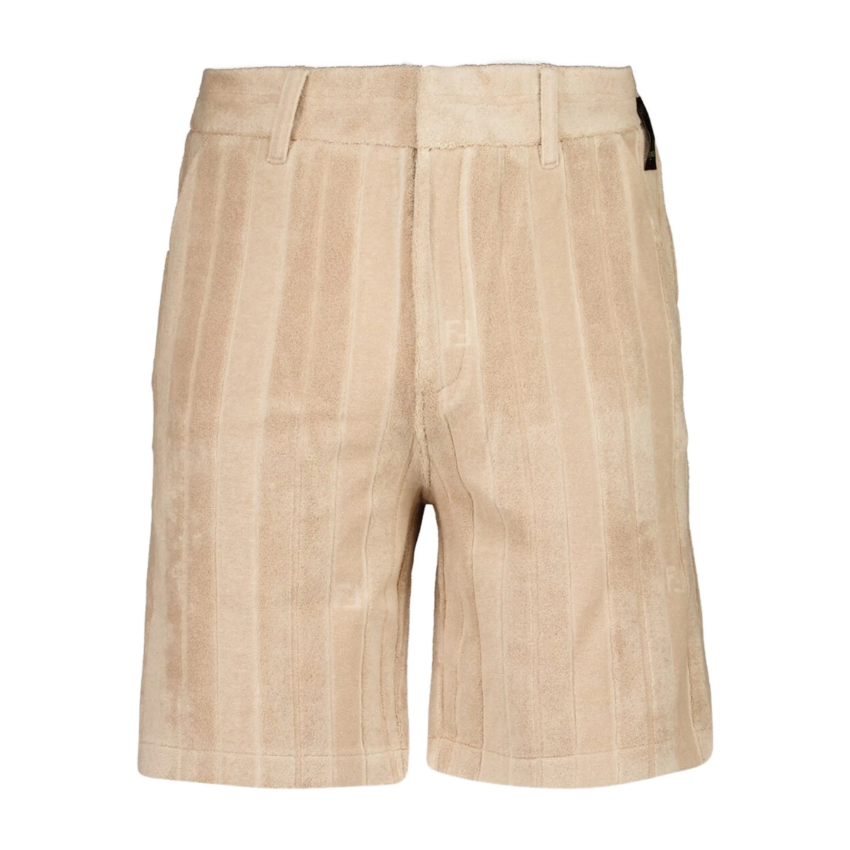 Terry FF-jacquard stripe shorts
