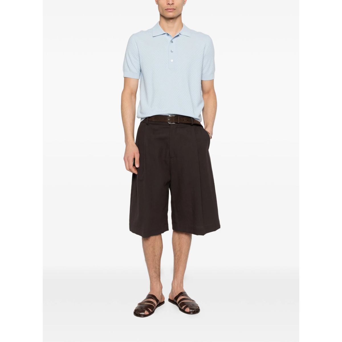 textured polo shirt - Img 2