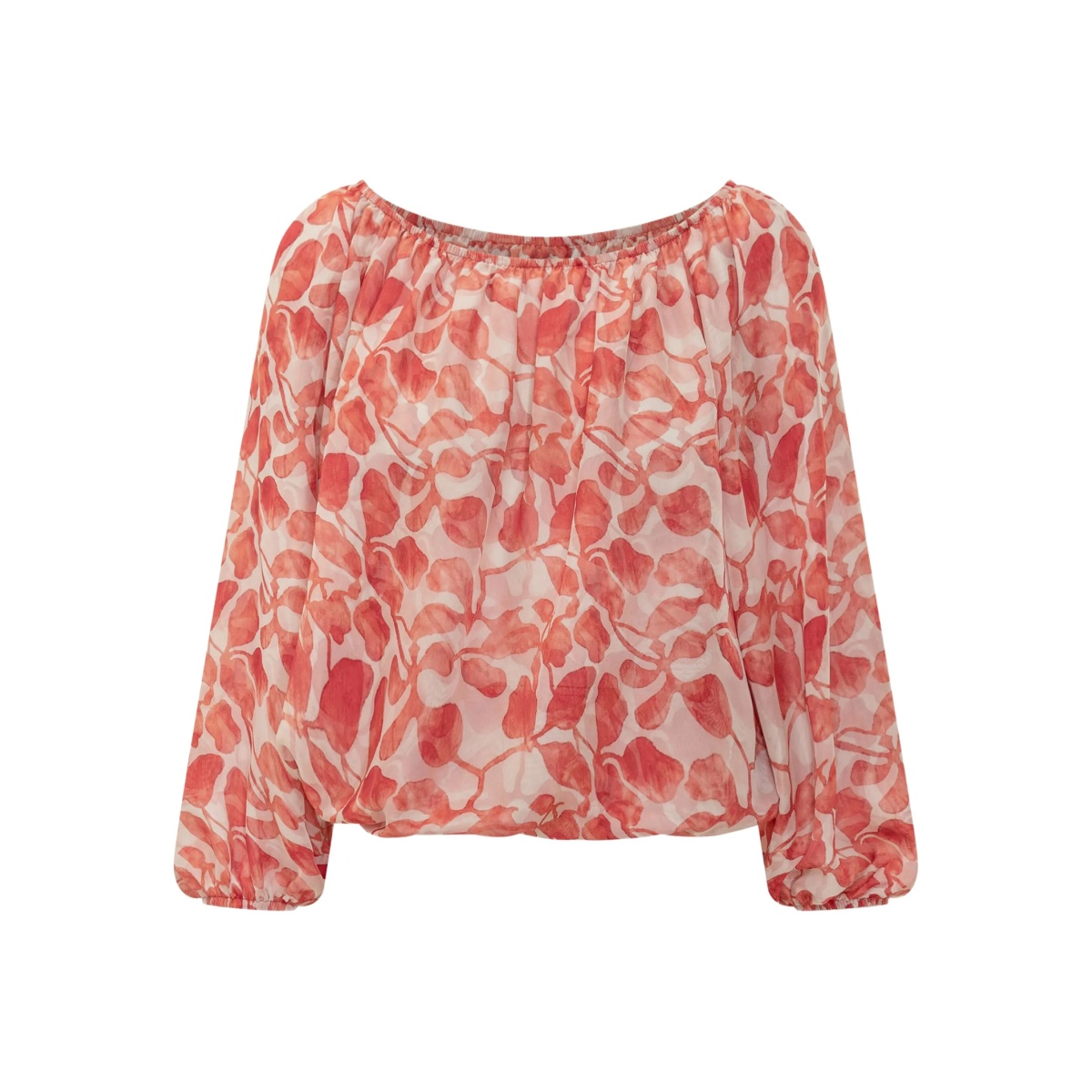 Toru print off-shoulder top