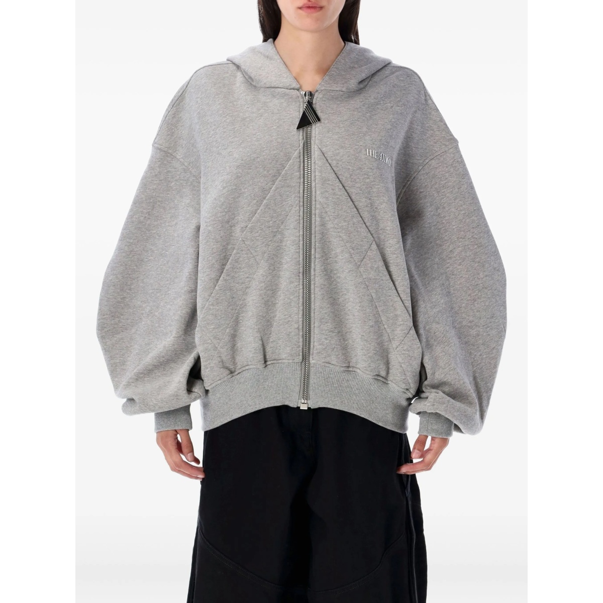 triangle-zip hoodie