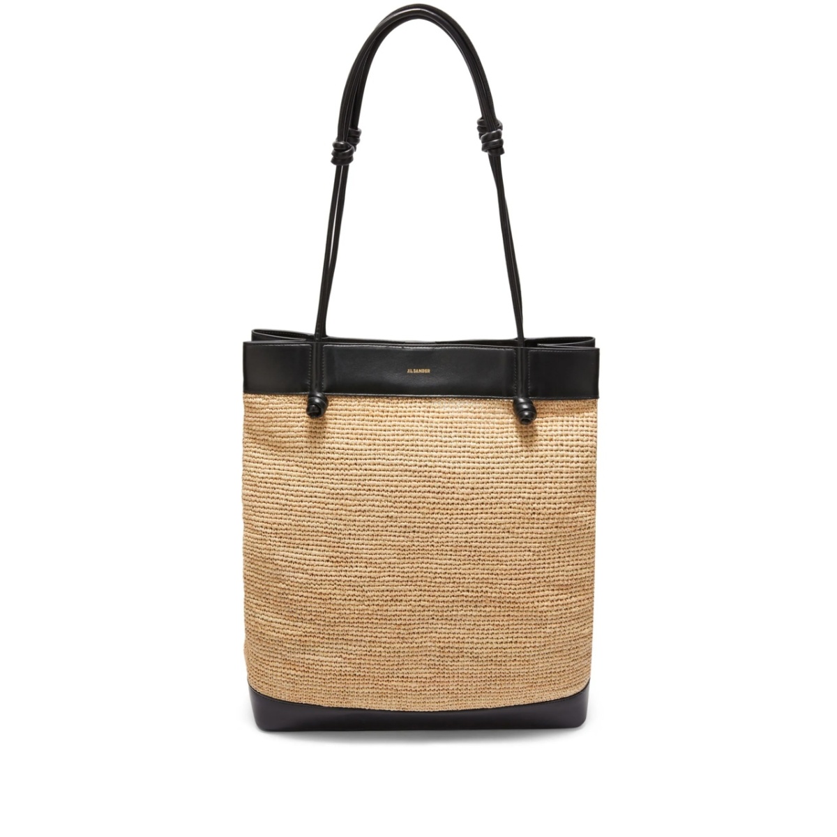 two-tone interwoven tote