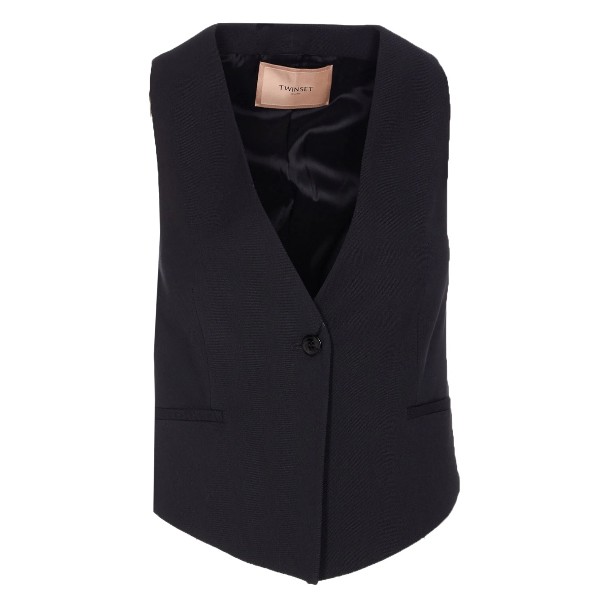 V-neck buttoned waistcoat