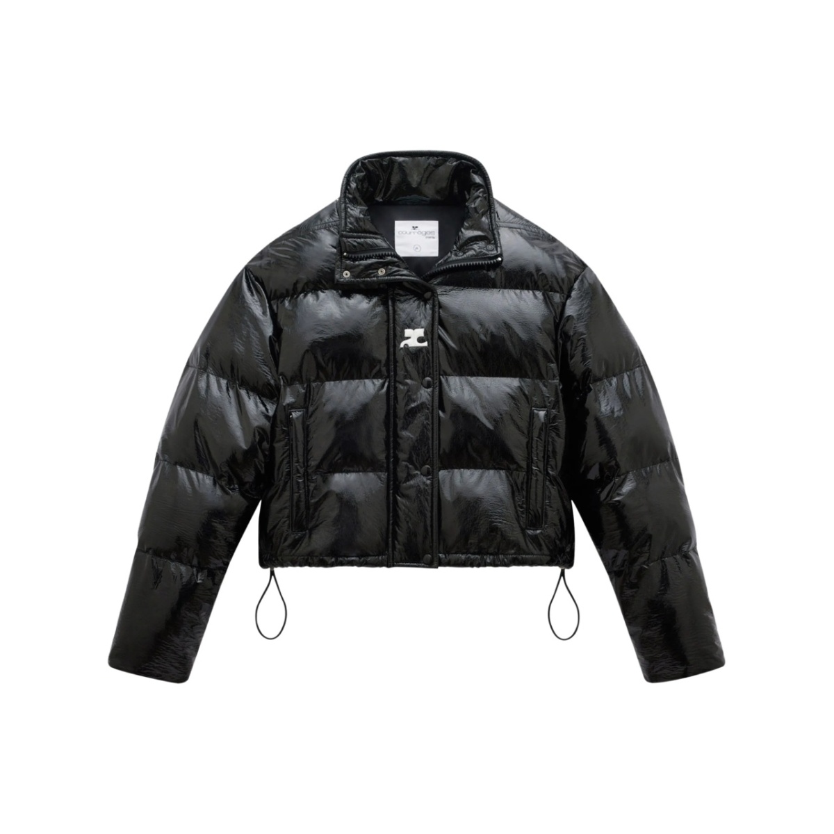Vynil logo-print puffer jacket