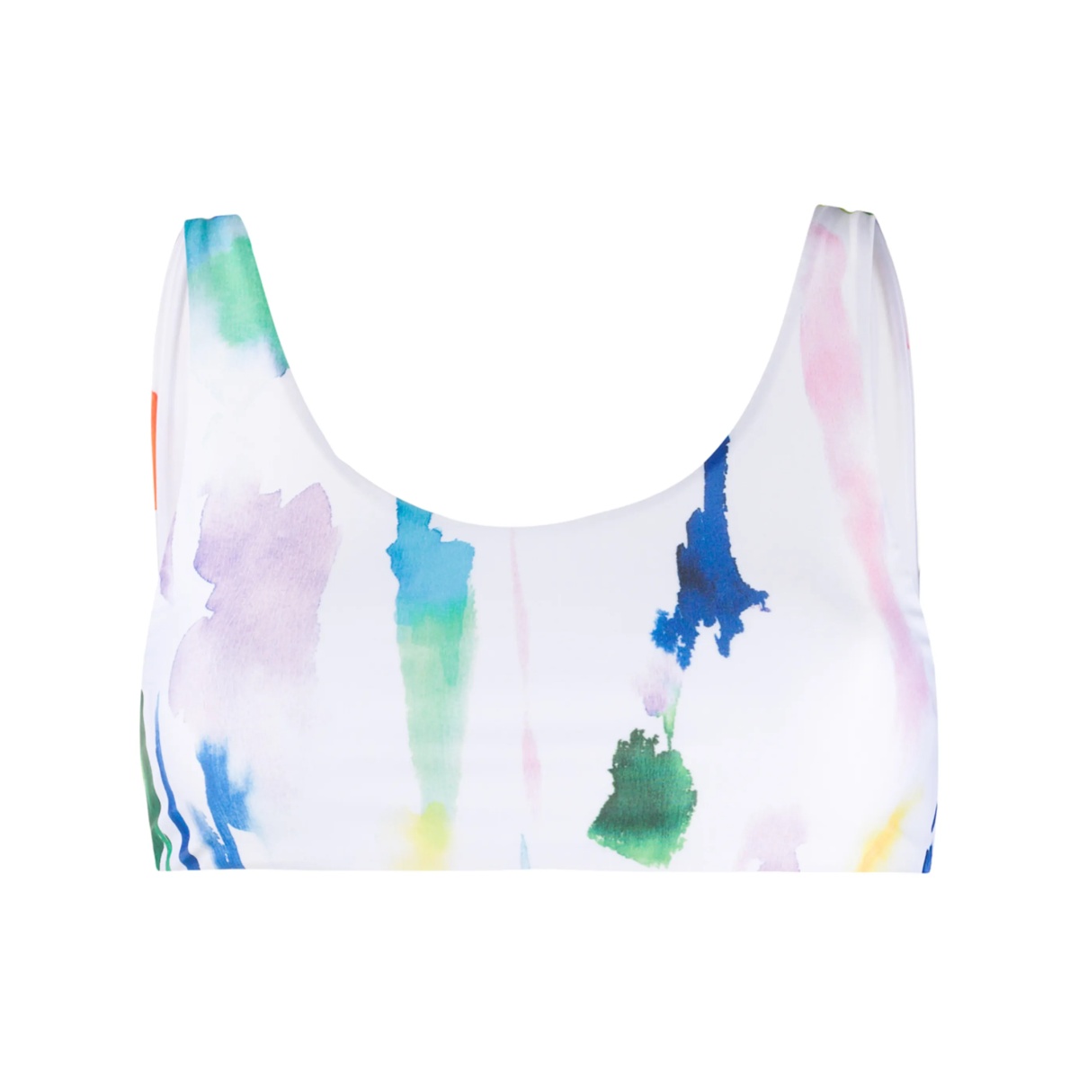 watercolour print bikini top