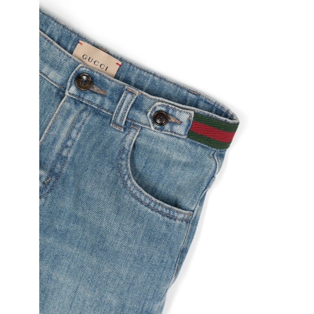 Web-stripe straight-leg jeans - Img 3