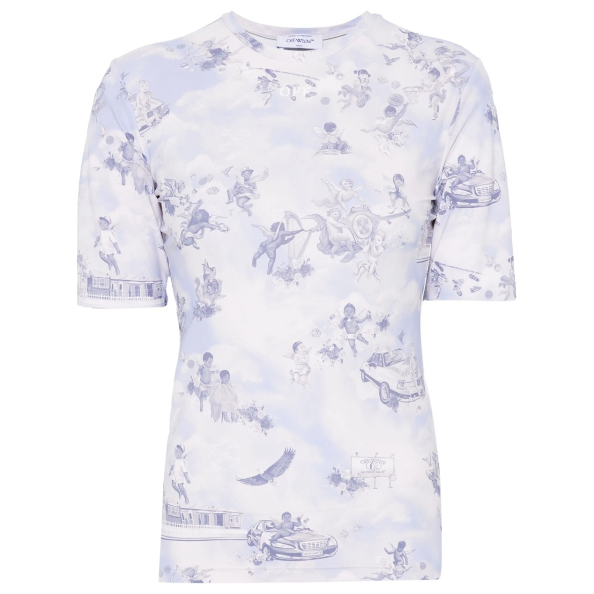White Fresco-print T-shirt