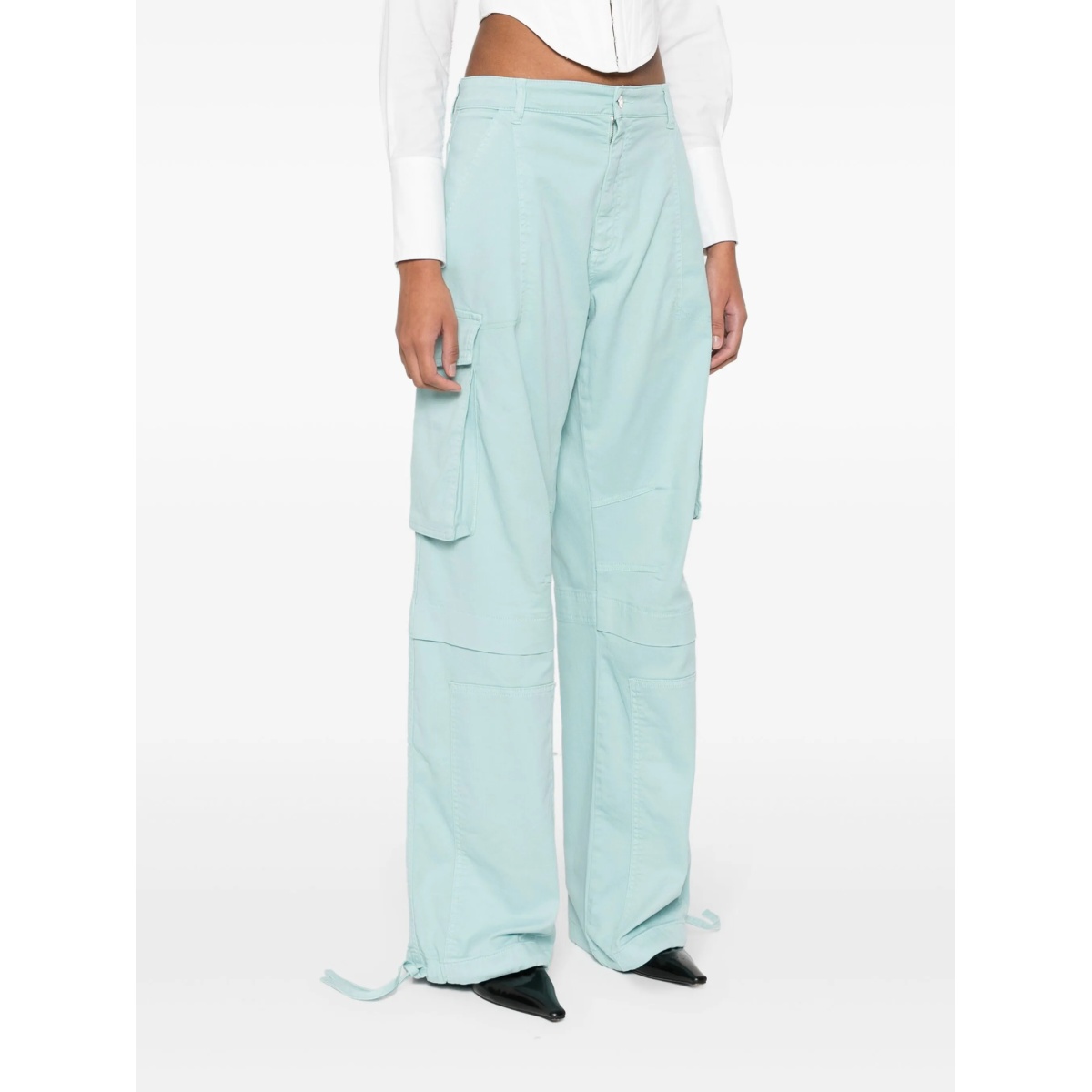 wide-leg cargo trousers - Img 3