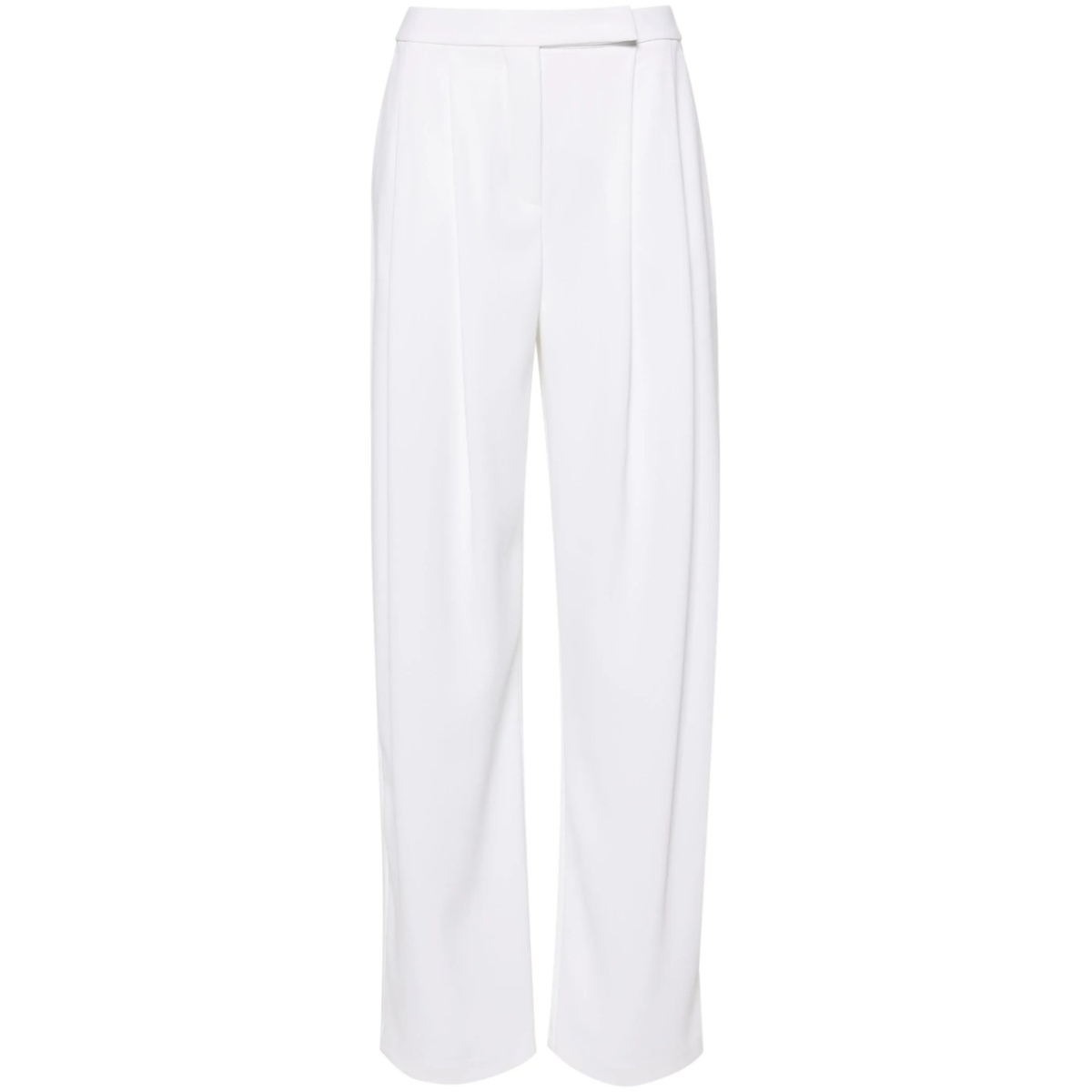 wide-leg crepe trousers