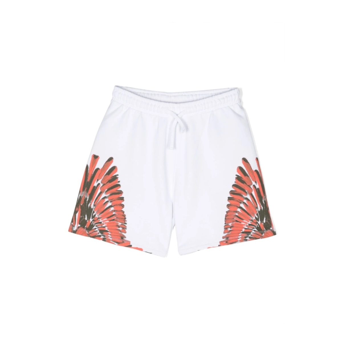 Wings-print cotton track shorts
