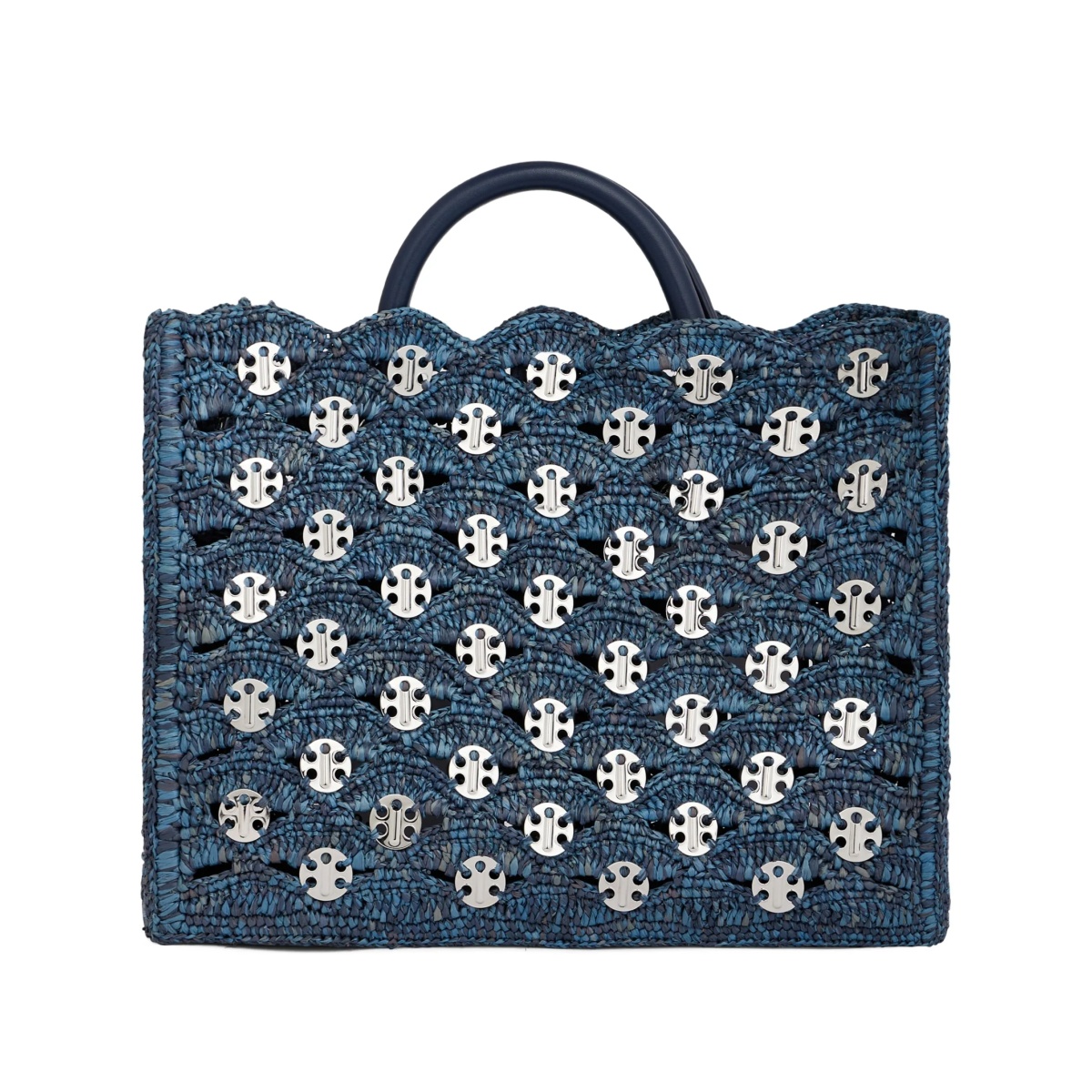 woven raffia tote bag