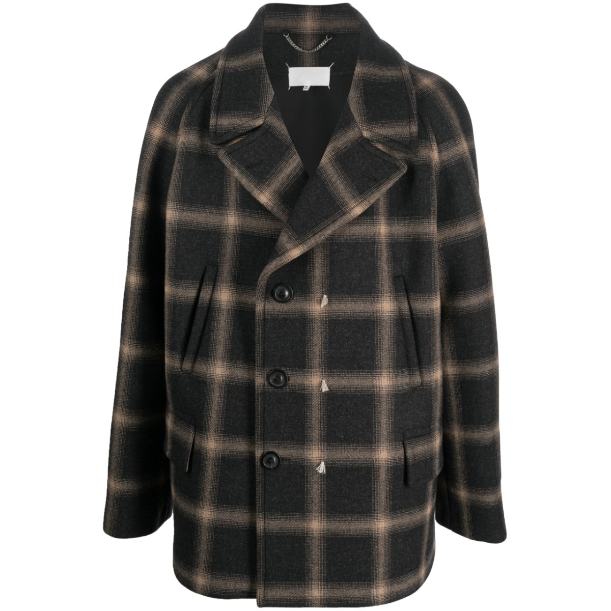x Pendleton checked wool peacoat