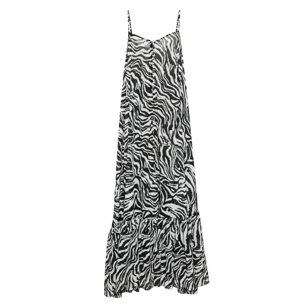 x Reina Olga zebra-print maxi dress