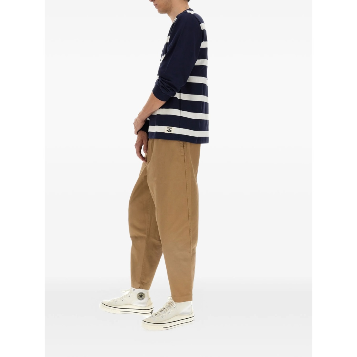 x YMC striped patchwork T-shirt - Img 2