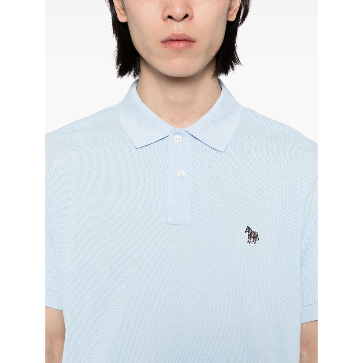 zebra-patch polo shirt - Img 5